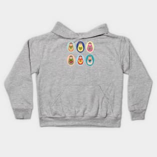 Russian dolls matryoshka (4) Kids Hoodie